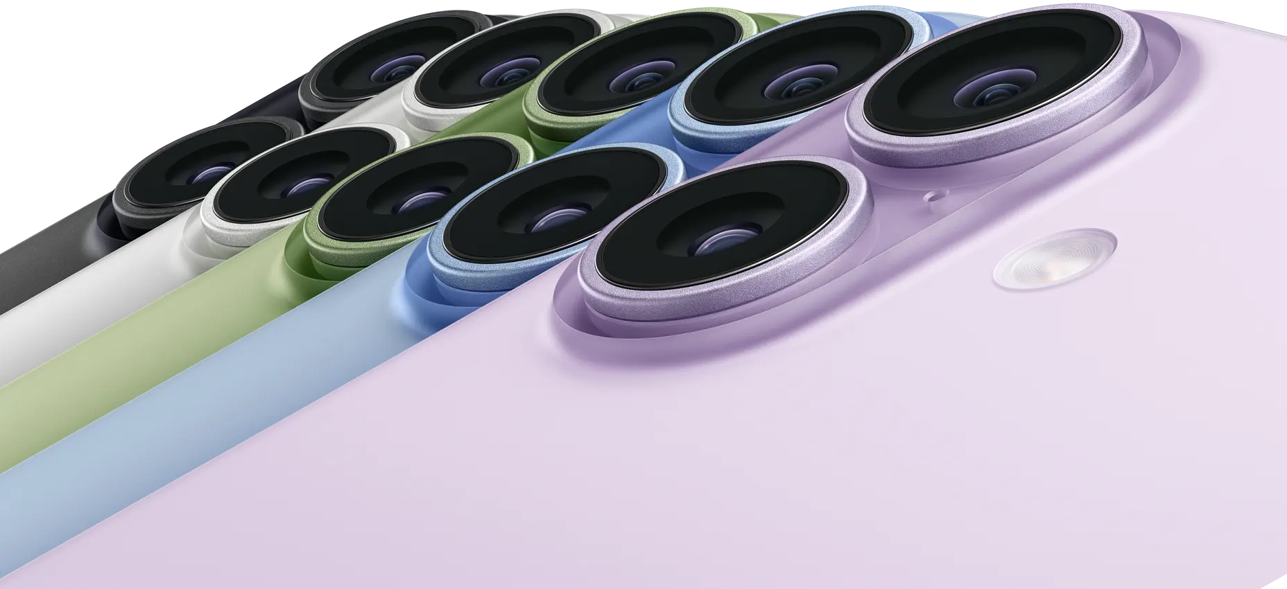 Câmeras traseiras do iPhone 17 em todas as cores